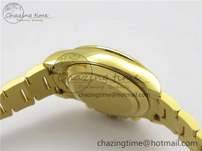 Daytona 116598 Wrapped YG Case and Bracelet WWF 1:1 Best Edition YG Dial Real Diamond Markers On YG Bracelet SA4130