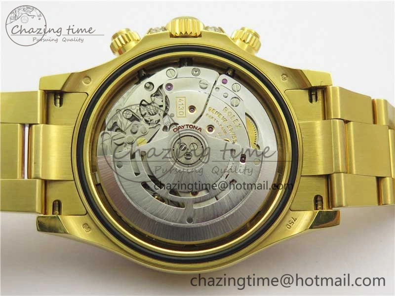 Daytona 116598 Wrapped YG Case and Bracelet WWF 1:1 Best Edition YG Dial Real Diamond Markers On YG Bracelet SA4130