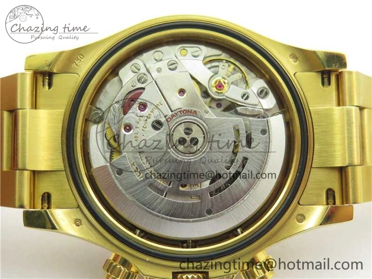 Daytona 116598 Wrapped YG Case and Bracelet WWF 1:1 Best Edition YG Dial Real Diamond Markers On YG Bracelet SA4130