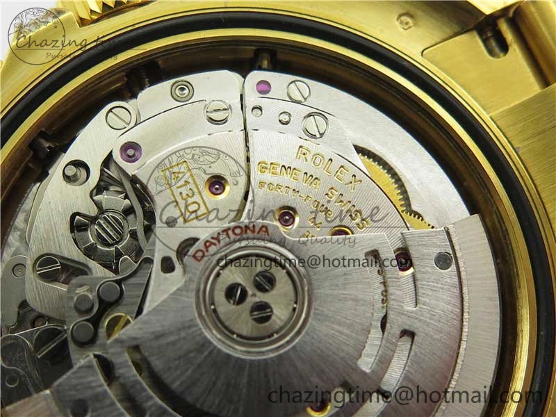Daytona 116598 Wrapped YG Case and Bracelet WWF 1:1 Best Edition YG Dial Real Diamond Markers On YG Bracelet SA4130