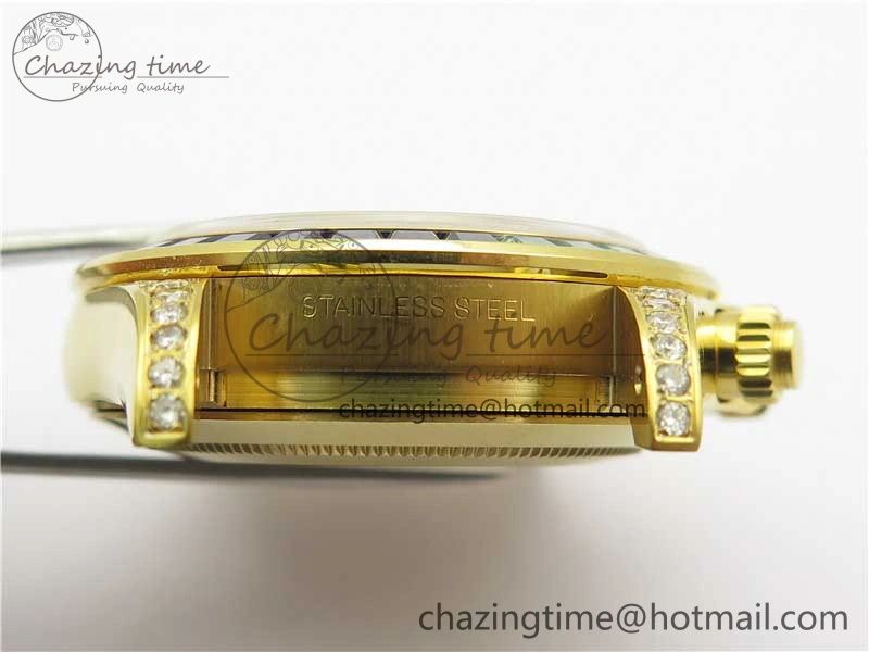 Daytona 116598 Wrapped YG Case and Bracelet WWF 1:1 Best Edition YG Dial Real Diamond Markers On YG Bracelet SA4130