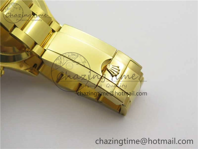 Daytona 116598 Wrapped YG Case and Bracelet WWF 1:1 Best Edition YG Dial Real Diamond Markers On YG Bracelet SA4130