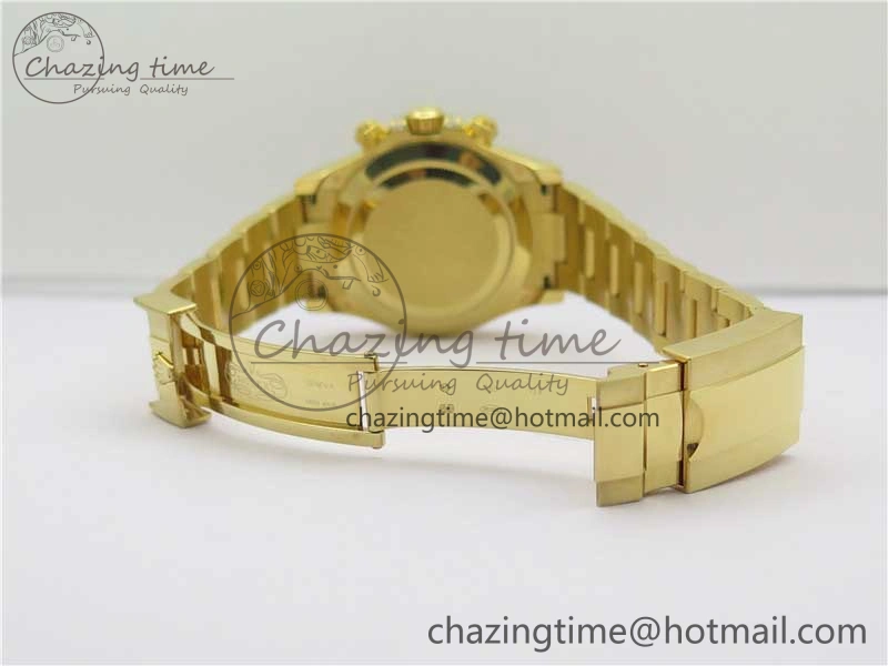 Daytona 116598 Wrapped YG Case and Bracelet WWF 1:1 Best Edition YG Dial Real Diamond Markers On YG Bracelet SA4130