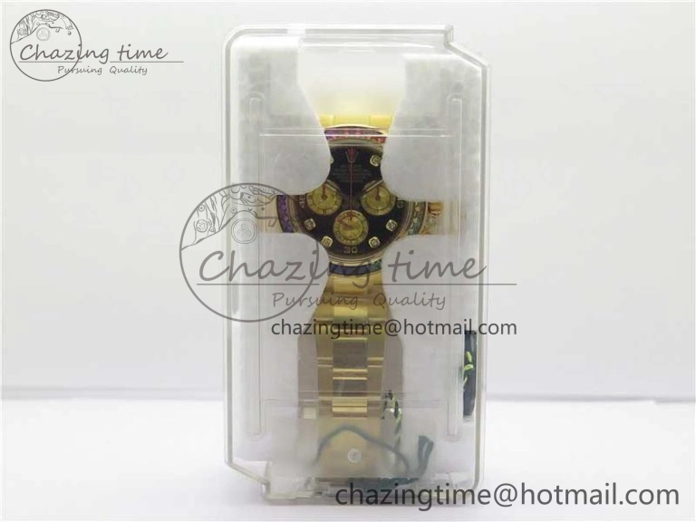 Daytona 116598 Wrapped YG Case and Bracelet WWF 1:1 Best Edition YG Dial Real Diamond Markers On YG Bracelet SA4130
