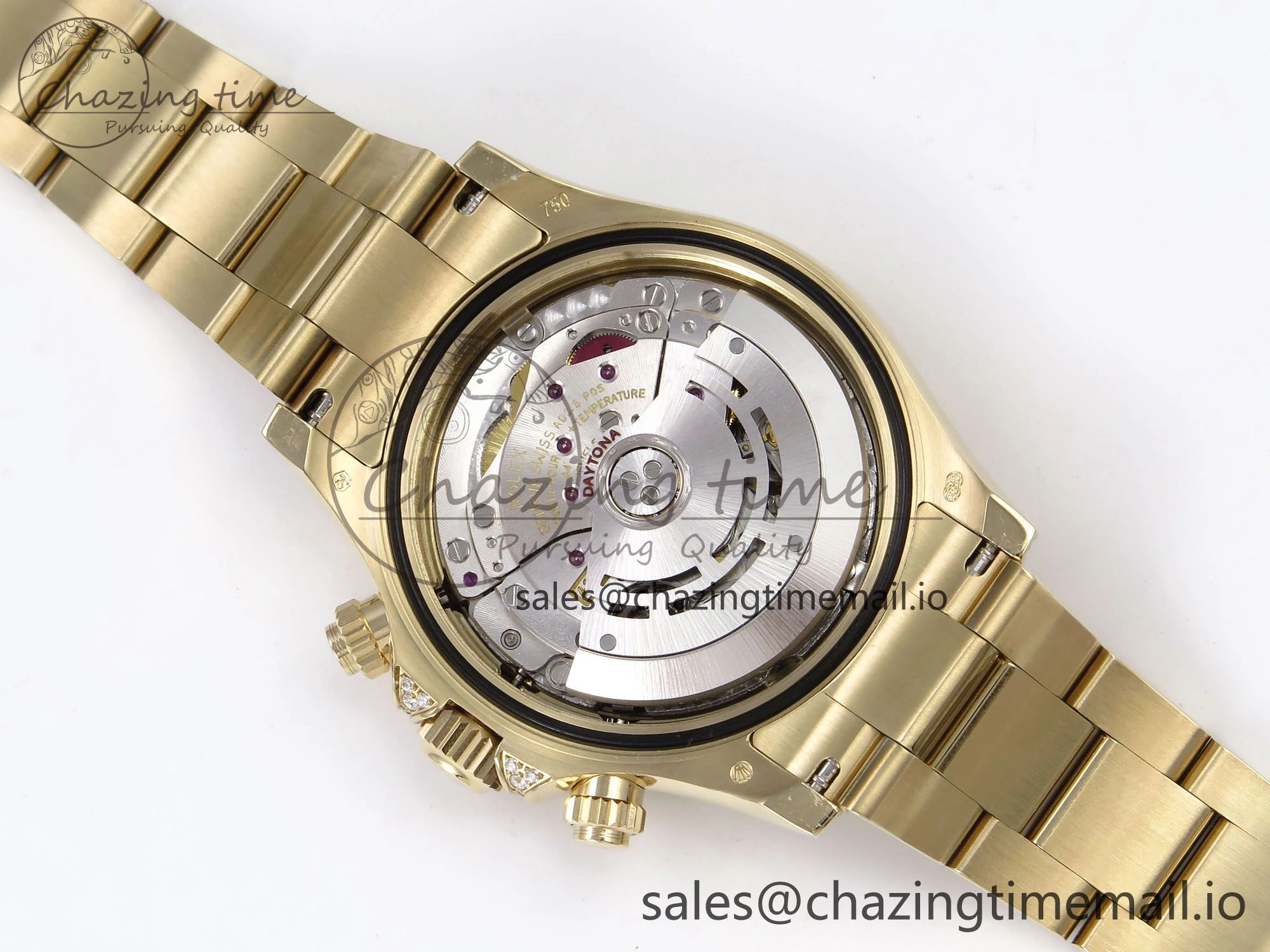 Daytona 116598RBOW Rainbow ZF 1:1 Best Edition Black Diamonds Dial on YG Bracelet SH4130