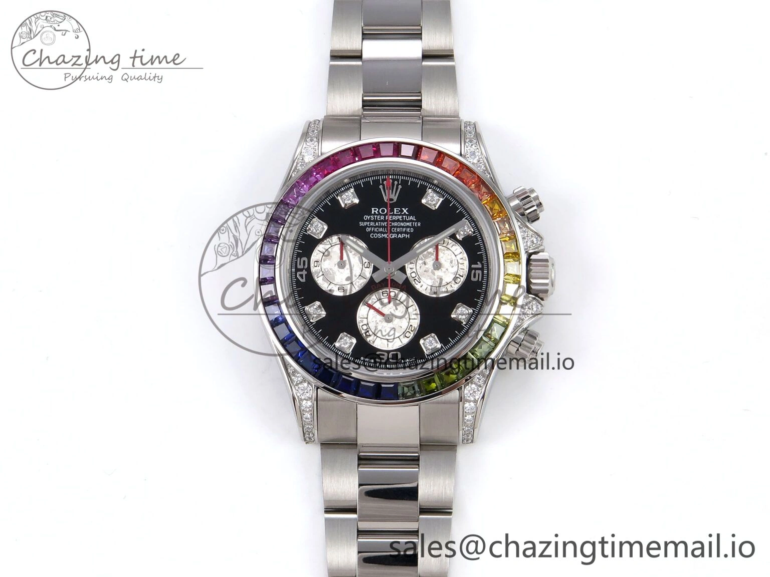 Daytona 116599RBOW Rainbow ZF 1:1 Best Edition Black Diamonds Dial on SS Bracelet SH4130