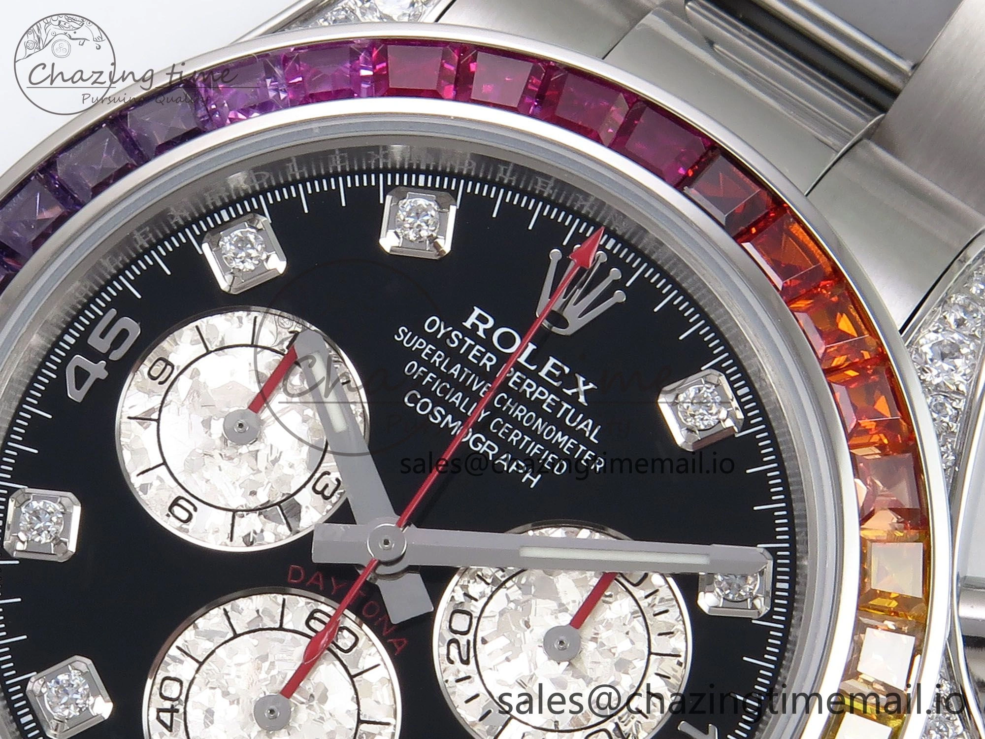 Daytona 116599RBOW Rainbow ZF 1:1 Best Edition Black Diamonds Dial on SS Bracelet SH4130
