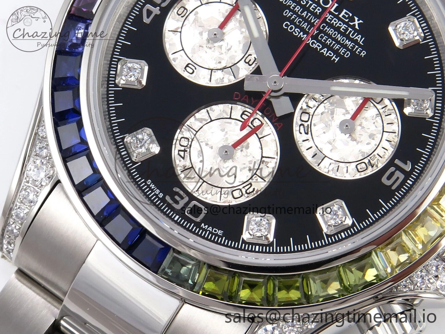 Daytona 116599RBOW Rainbow ZF 1:1 Best Edition Black Diamonds Dial on SS Bracelet SH4130