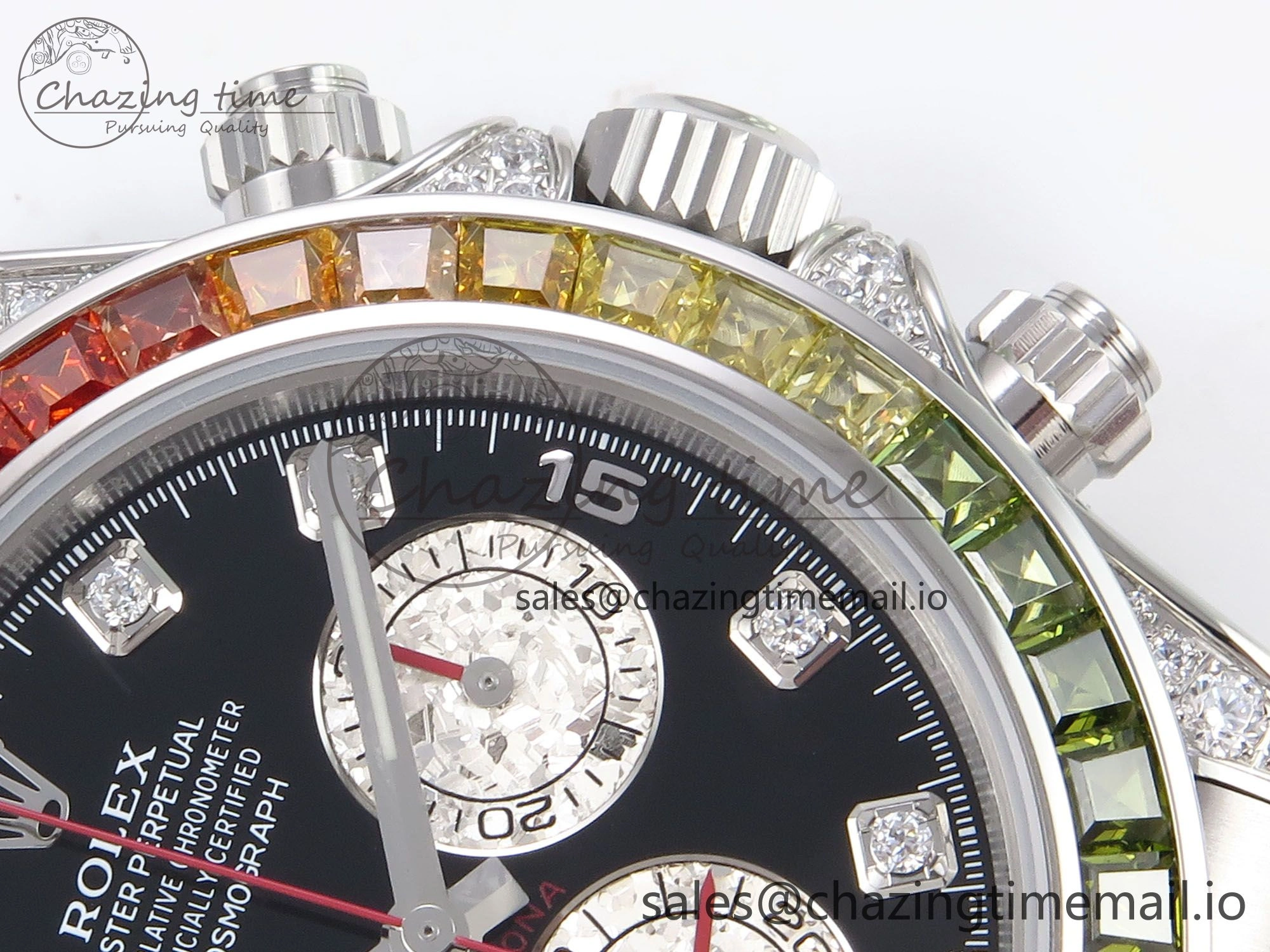 Daytona 116599RBOW Rainbow ZF 1:1 Best Edition Black Diamonds Dial on SS Bracelet SH4130