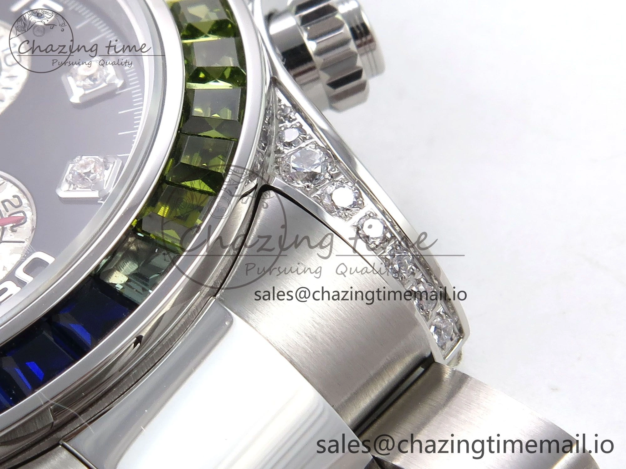 Daytona 116599RBOW Rainbow ZF 1:1 Best Edition Black Diamonds Dial on SS Bracelet SH4130