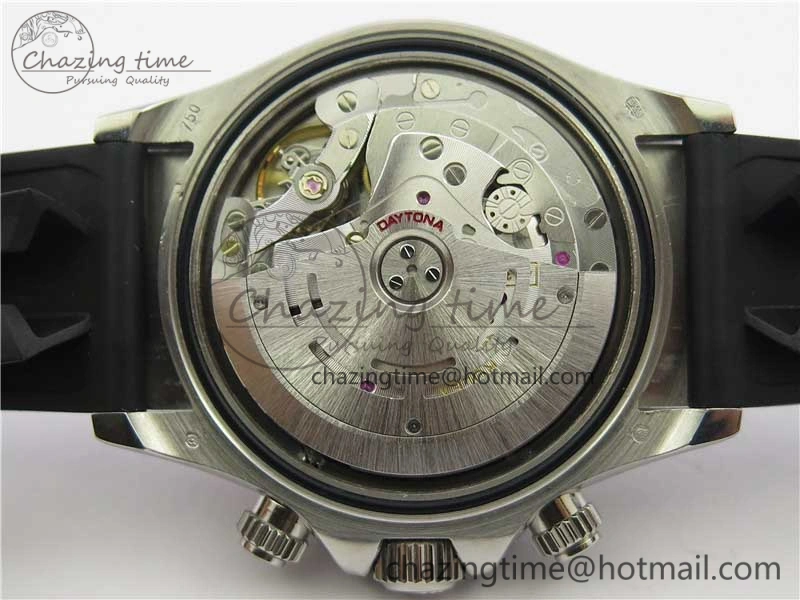 Daytona 116599RBOW SS Rainbow Crystal BLF Best Edition Black Dial on Rubber Strap A4130