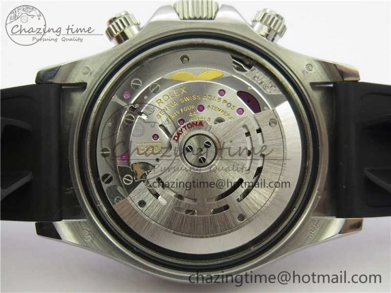 Daytona 116599RBOW SS Rainbow Crystal BLF Best Edition Black Dial on Rubber Strap A4130