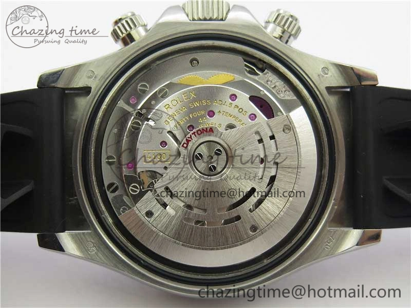 Daytona 116599RBOW SS Rainbow Crystal BLF Best Edition Black Dial on Rubber Strap A4130