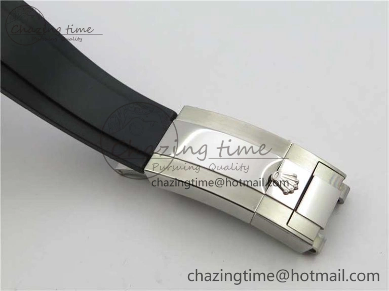 Daytona 116599RBOW SS Rainbow Crystal BLF Best Edition Black Dial on Rubber Strap A4130