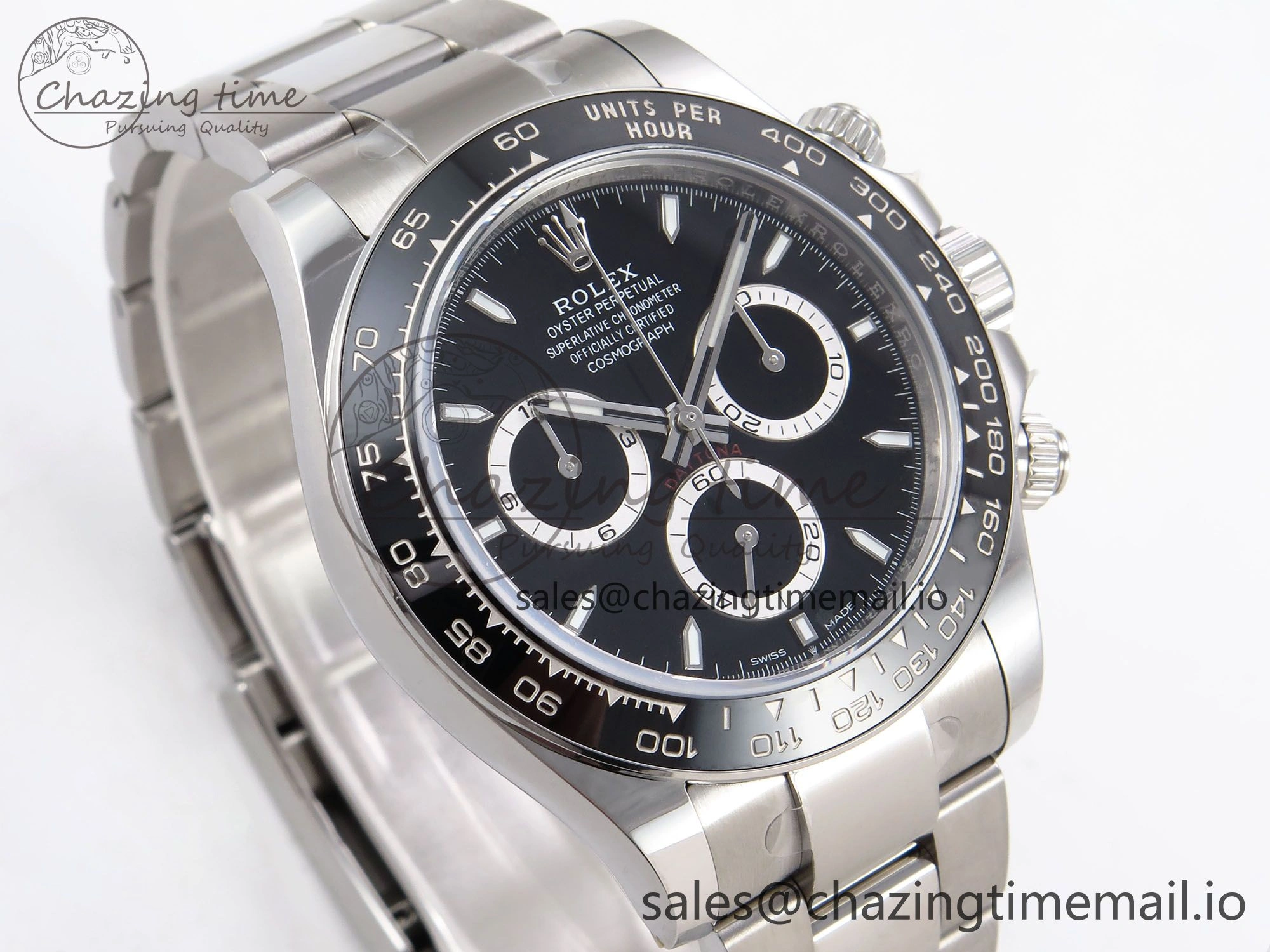 Daytona 126500 APF 1:1 Best Edition 904L Steel Black Dial on SS Oyster Bracelet DD4131