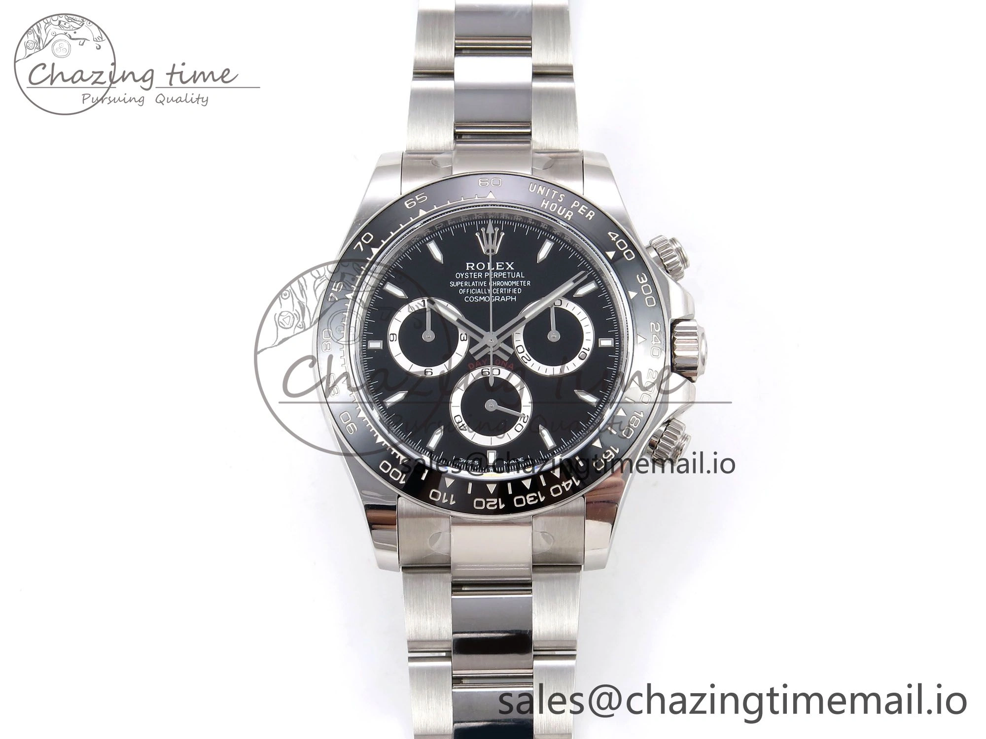 Daytona 126500 APF 1:1 Best Edition 904L Steel Black Dial on SS Oyster Bracelet DD4131