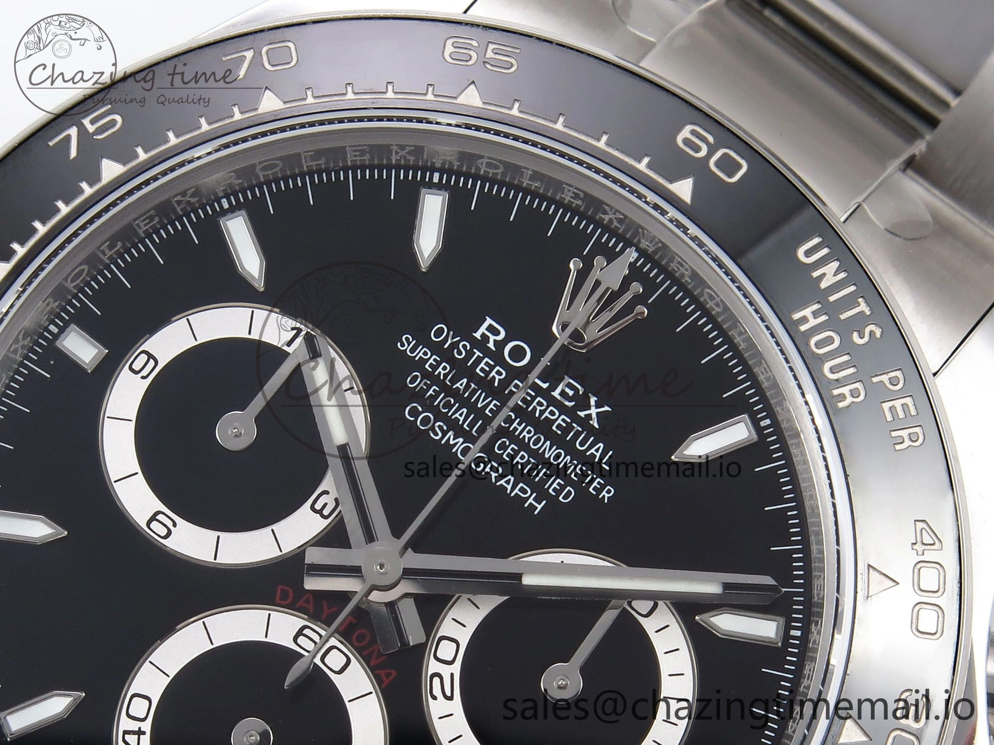 Daytona 126500 APF 1:1 Best Edition 904L Steel Black Dial on SS Oyster Bracelet DD4131