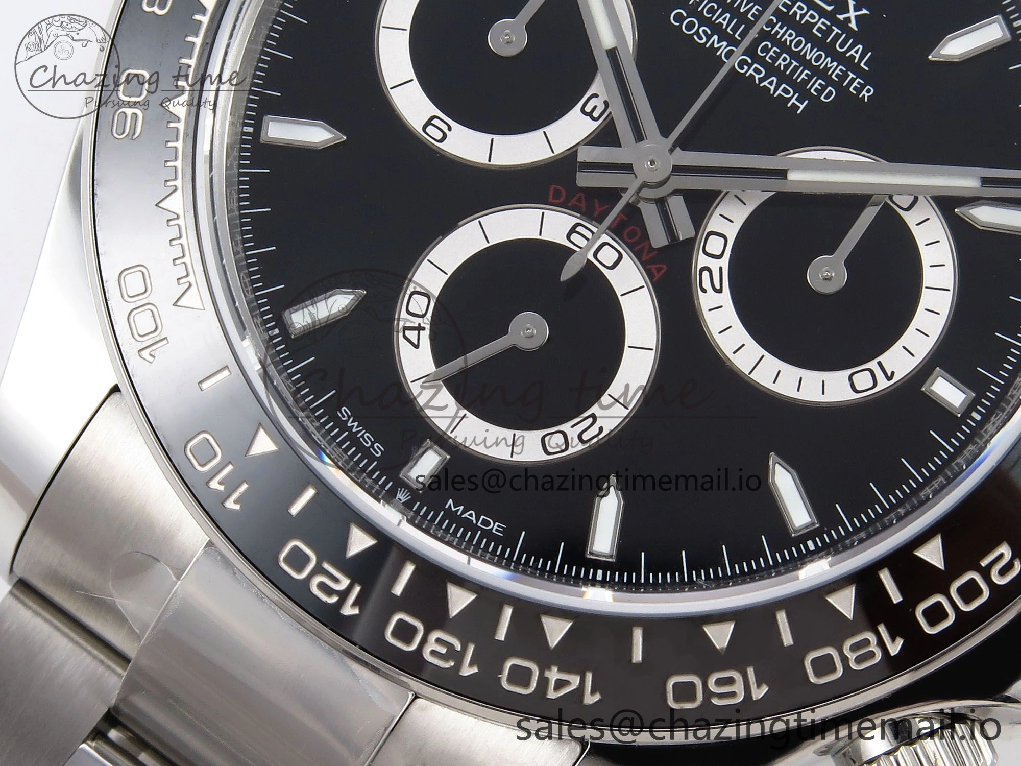 Daytona 126500 APF 1:1 Best Edition 904L Steel Black Dial on SS Oyster Bracelet DD4131