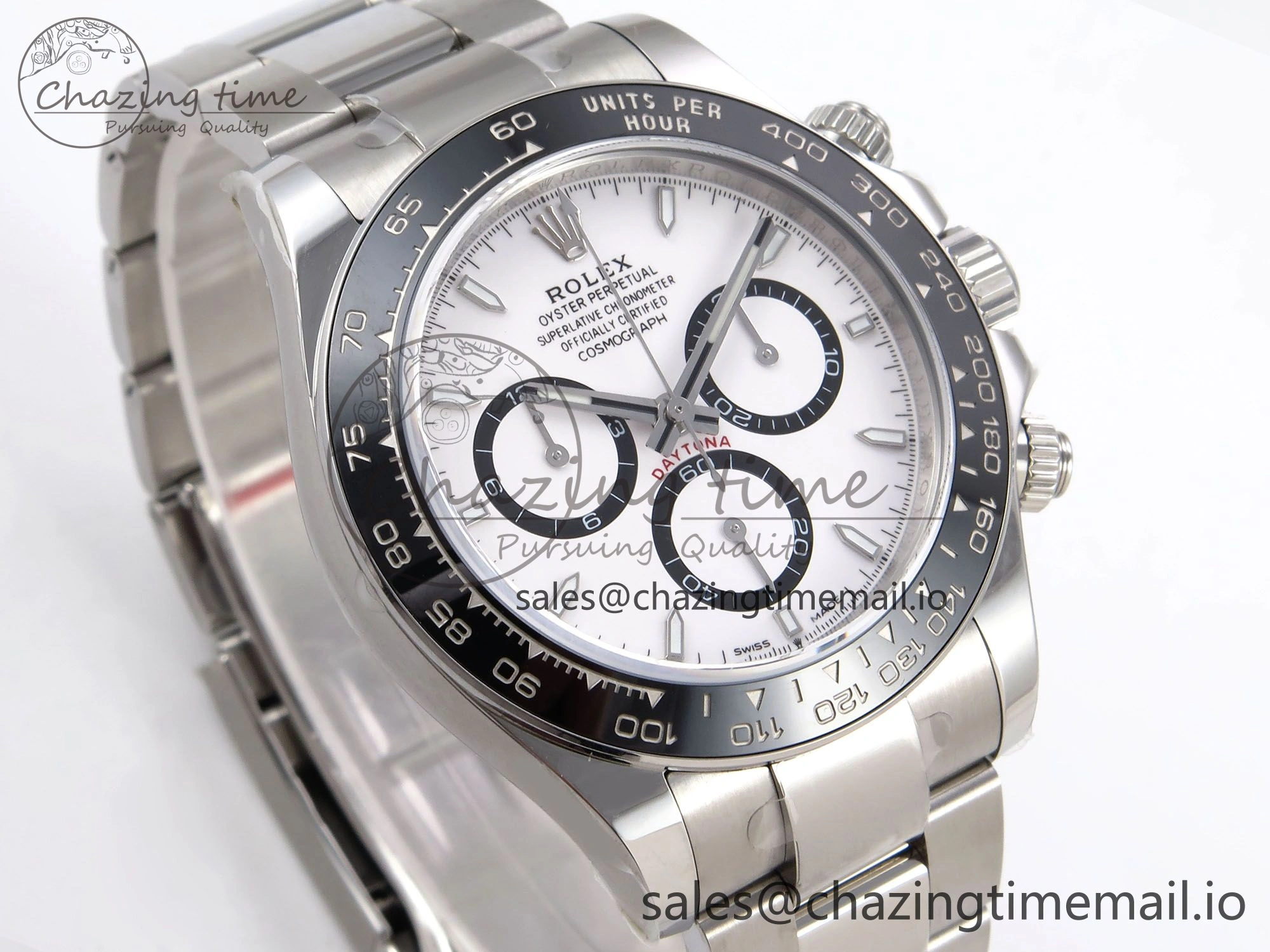 Daytona 126500 APF 1:1 Best Edition 904L Steel White Dial on SS Oyster Bracelet DD4131