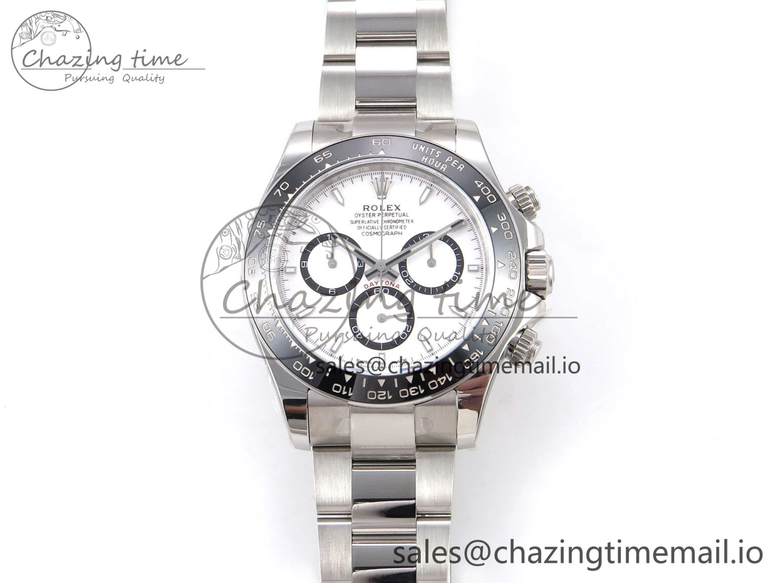 Daytona 126500 APF 1:1 Best Edition 904L Steel White Dial on SS Oyster Bracelet DD4131