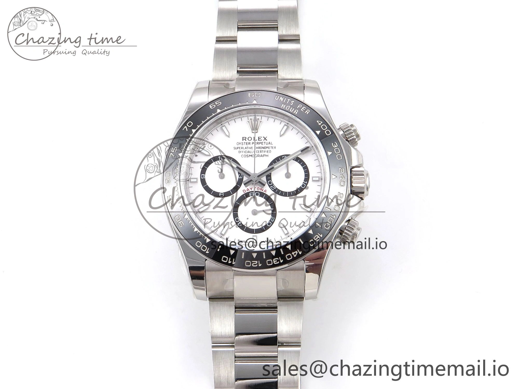 Daytona 126500 APF 1:1 Best Edition 904L Steel White Dial on SS Oyster Bracelet DD4131