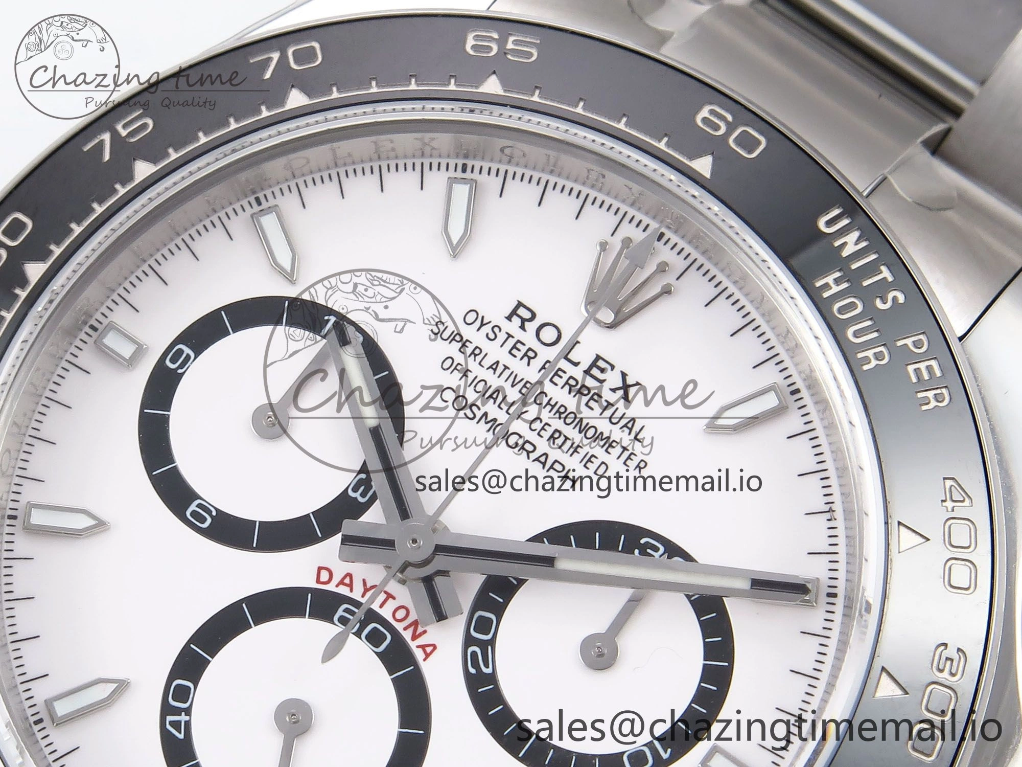 Daytona 126500 APF 1:1 Best Edition 904L Steel White Dial on SS Oyster Bracelet DD4131