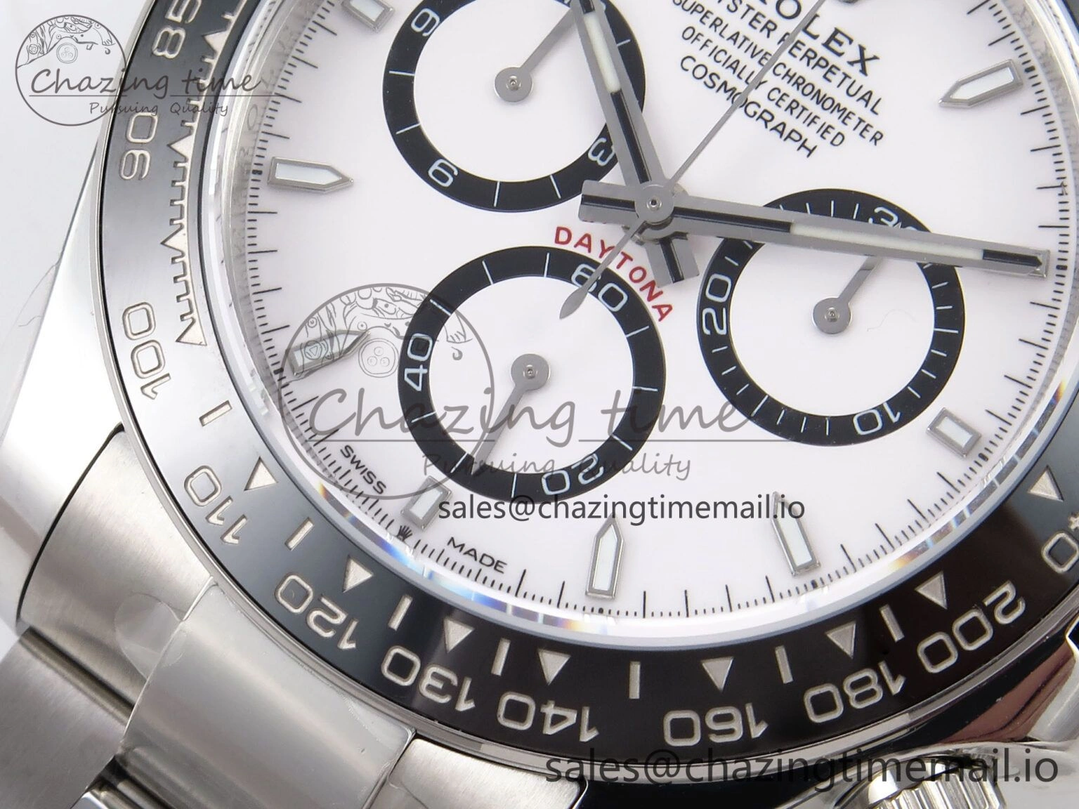 Daytona 126500 APF 1:1 Best Edition 904L Steel White Dial on SS Oyster Bracelet DD4131