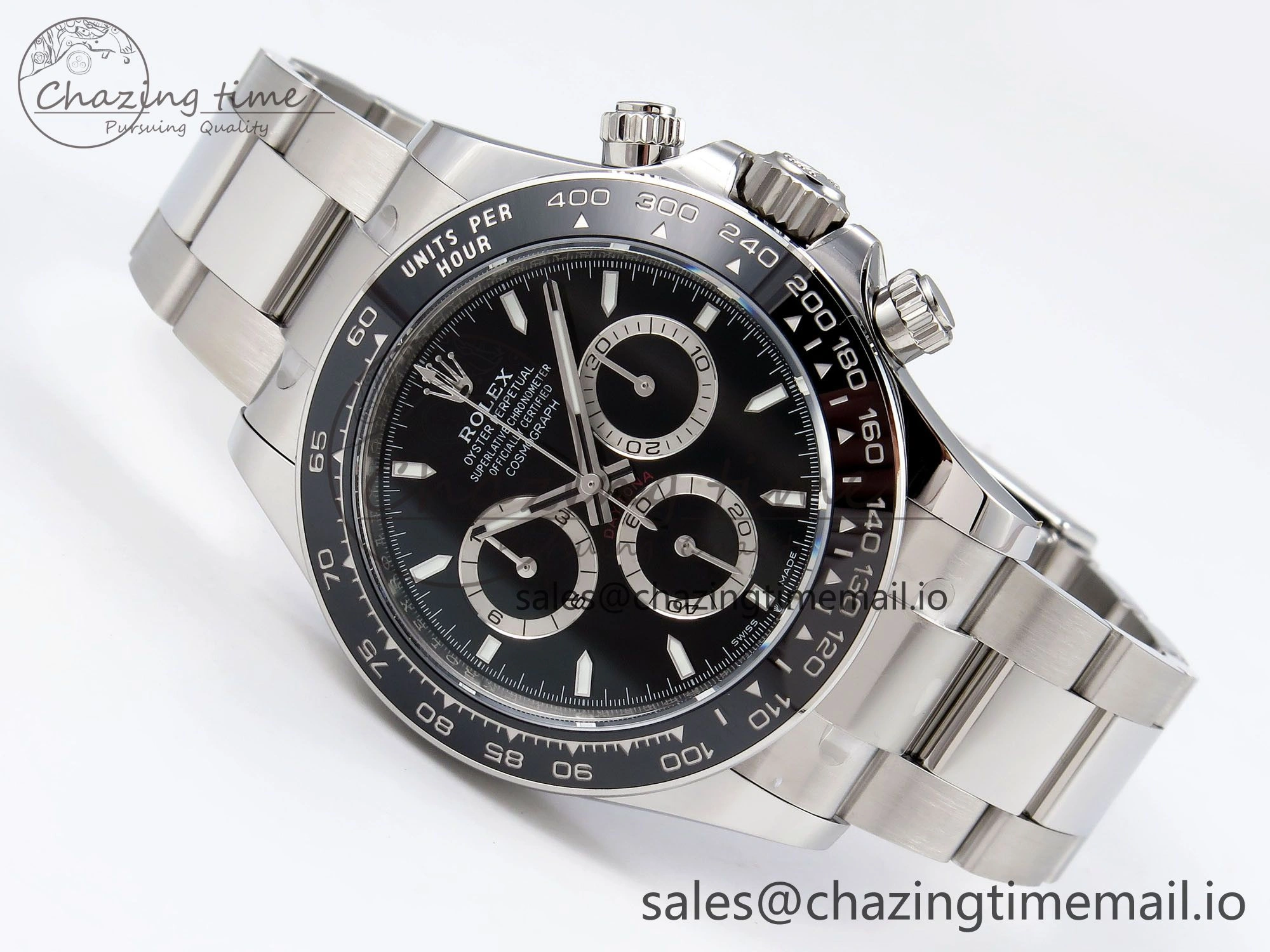 Daytona 126500 APSF 1:1 Best Edition 904L Steel Black Dial on SS Braclet SH4131
