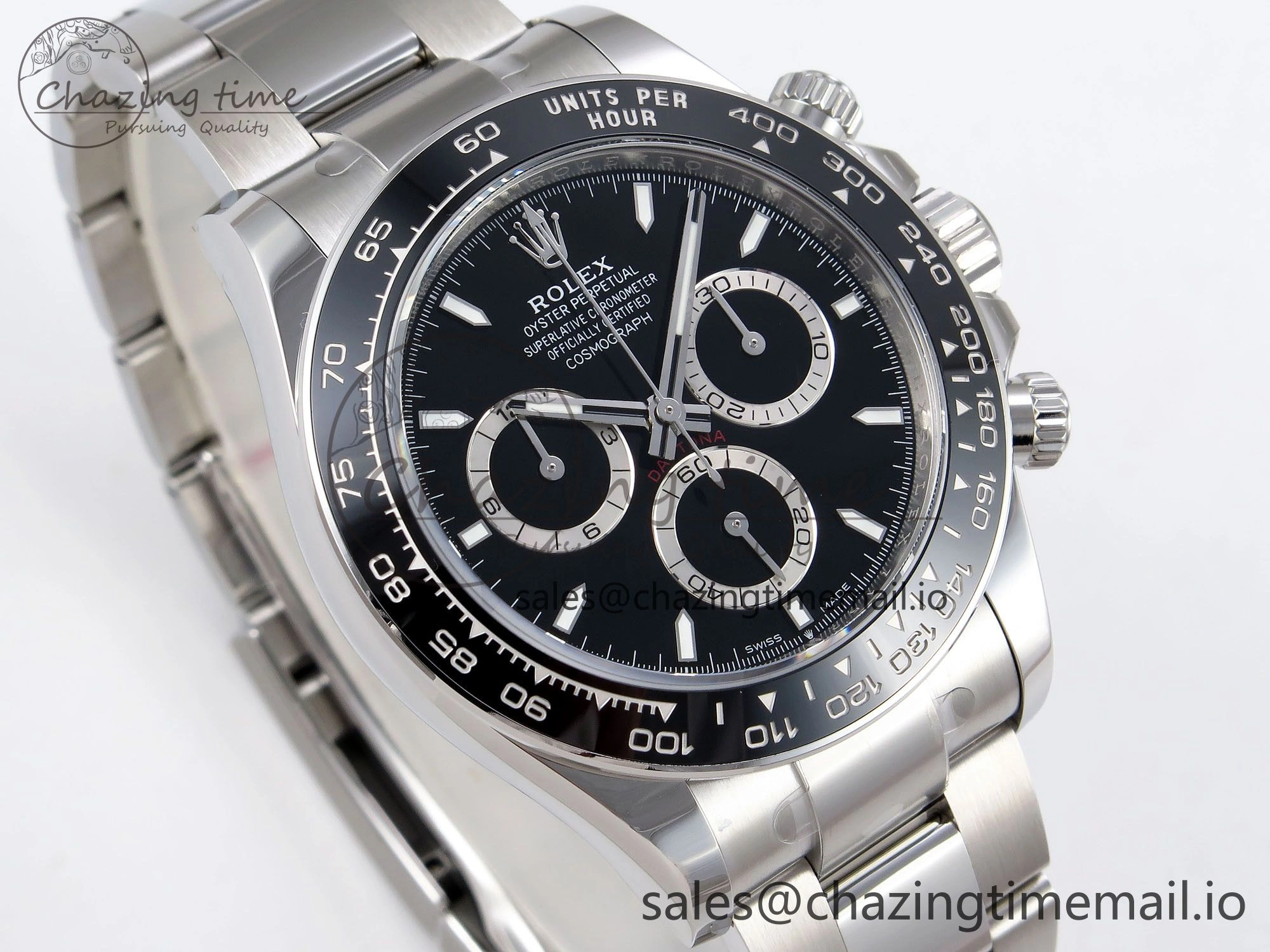 Daytona 126500 APSF 1:1 Best Edition 904L Steel Black Dial on SS Braclet SH4131