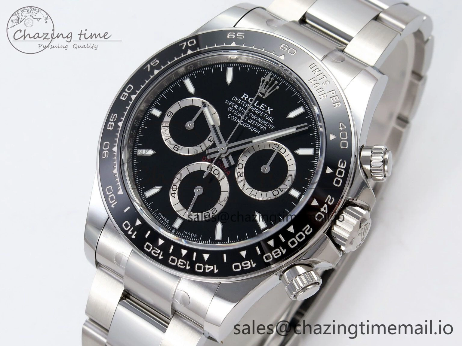 Daytona 126500 APSF 1:1 Best Edition 904L Steel Black Dial on SS Braclet SH4131