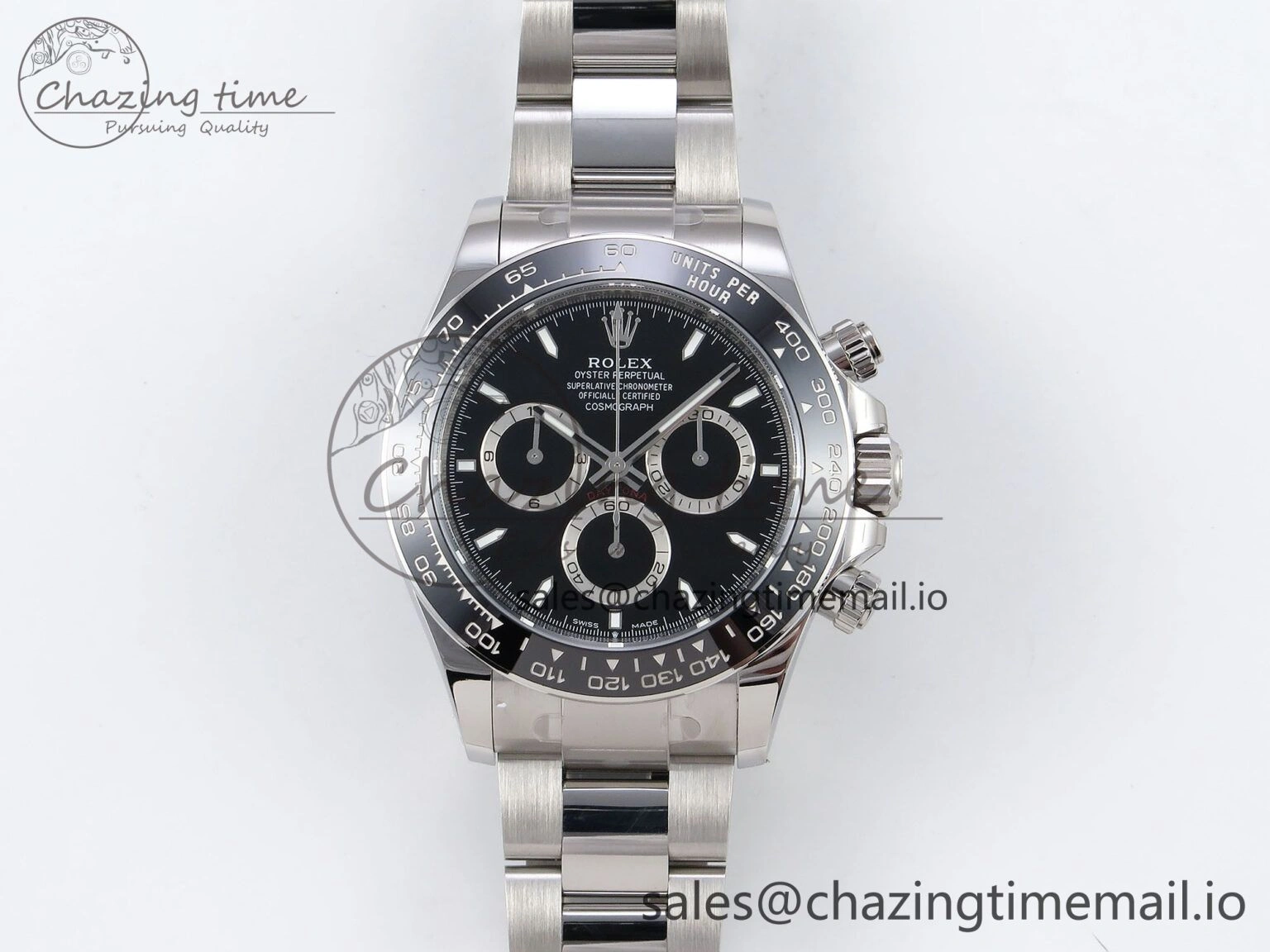 Daytona 126500 APSF 1:1 Best Edition 904L Steel Black Dial on SS Braclet SH4131