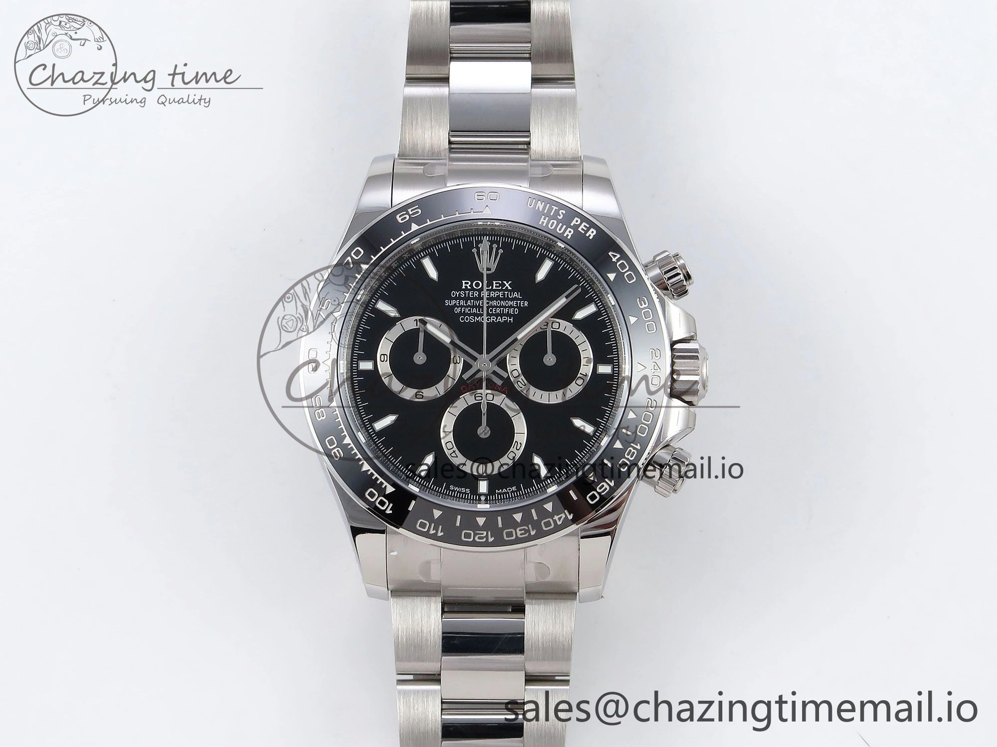 Daytona 126500 APSF 1:1 Best Edition 904L Steel Black Dial on SS Braclet SH4131