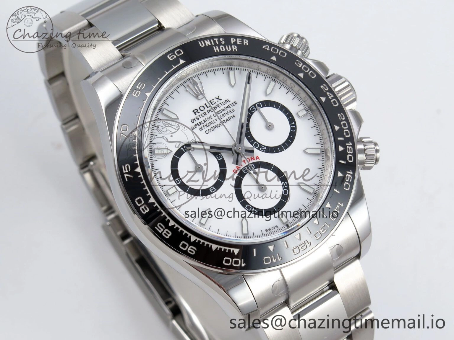 Daytona 126500 APSF 1:1 Best Edition 904L Steel White Dial on SS Braclet SH4131