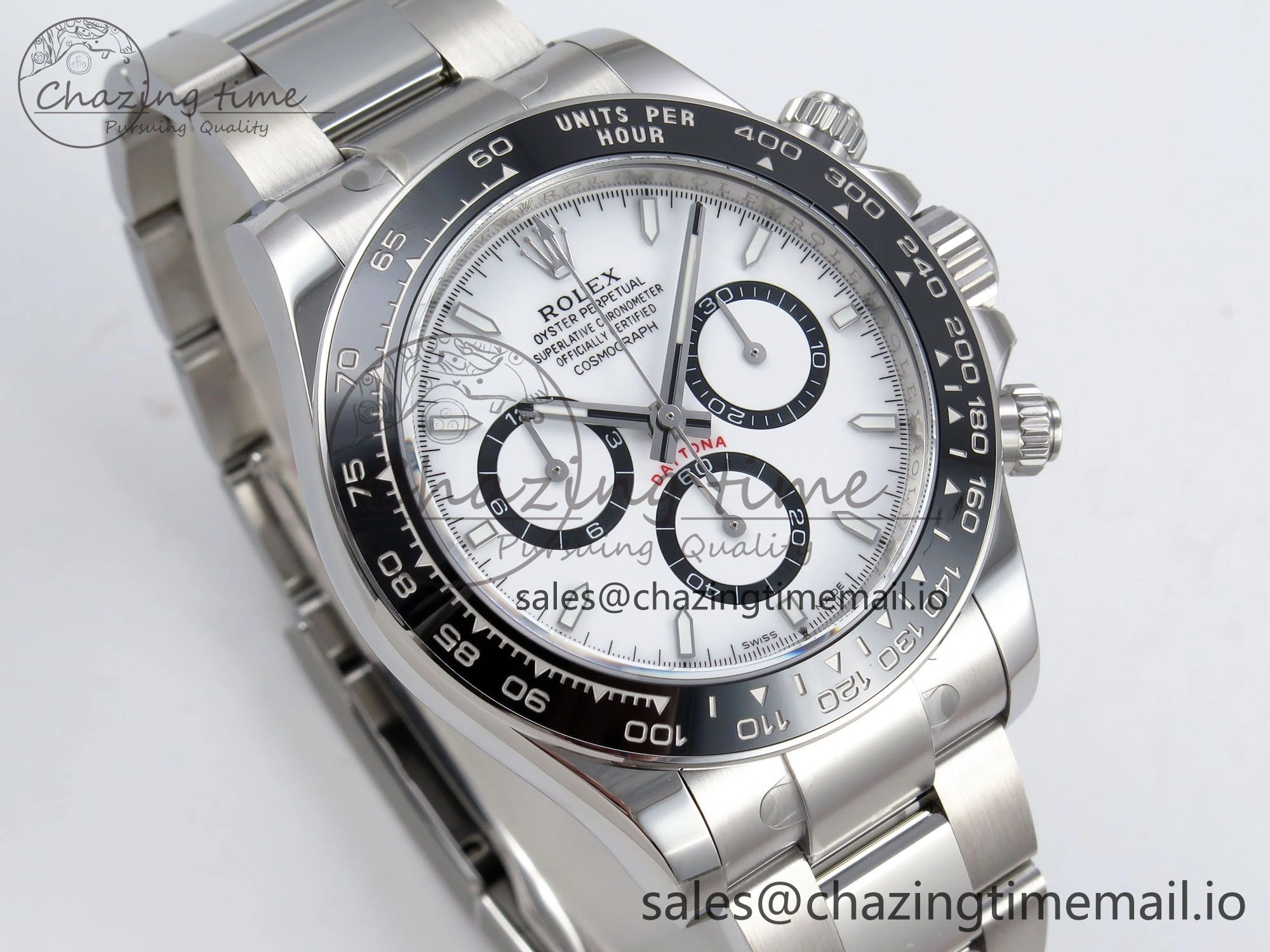 Daytona 126500 APSF 1:1 Best Edition 904L Steel White Dial on SS Braclet SH4131