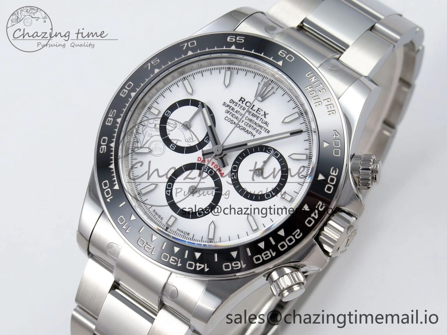 Daytona 126500 APSF 1:1 Best Edition 904L Steel White Dial on SS Braclet SH4131