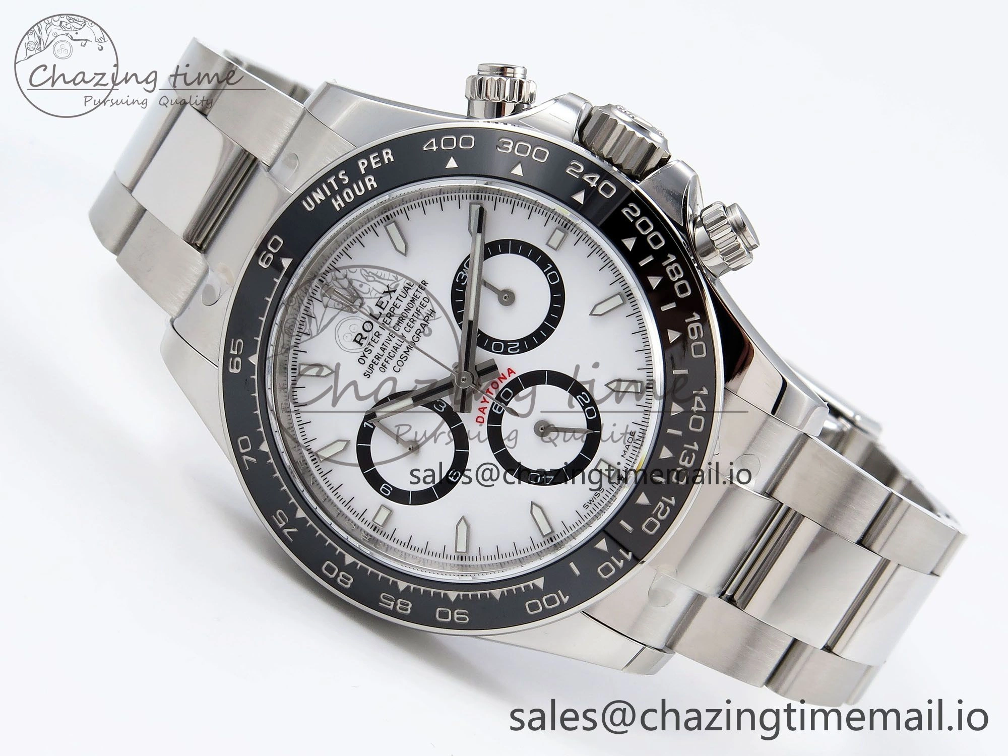 Daytona 126500 APSF 1:1 Best Edition 904L Steel White Dial on SS Braclet SH4131
