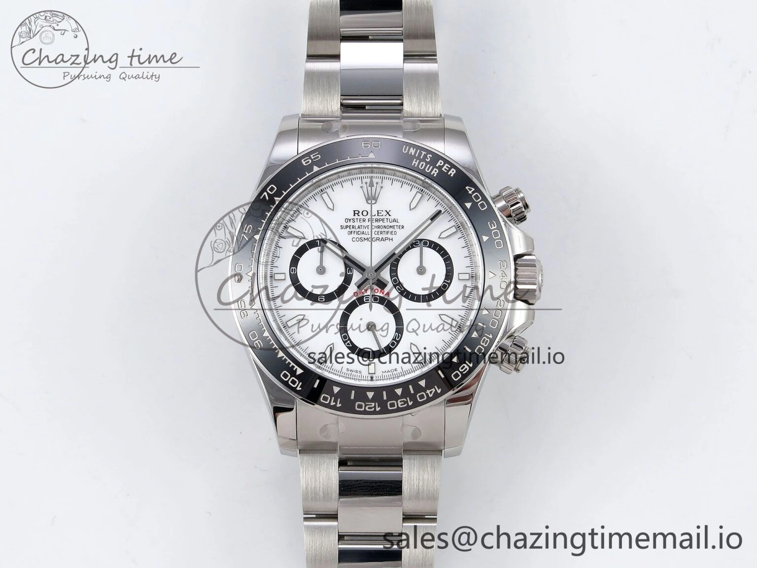 Daytona 126500 APSF 1:1 Best Edition 904L Steel White Dial on SS Braclet SH4131