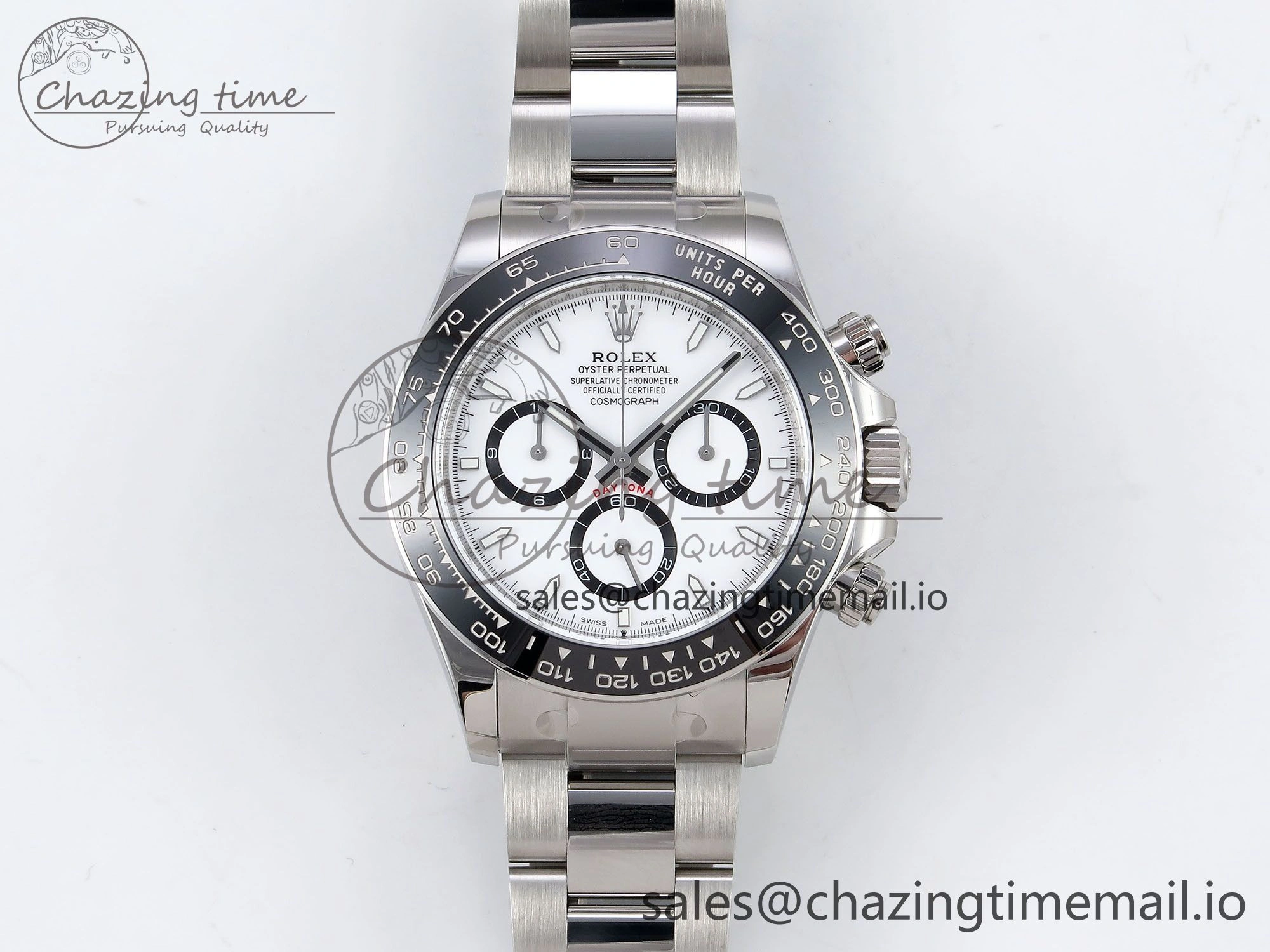 Daytona 126500 APSF 1:1 Best Edition 904L Steel White Dial on SS Braclet SH4131