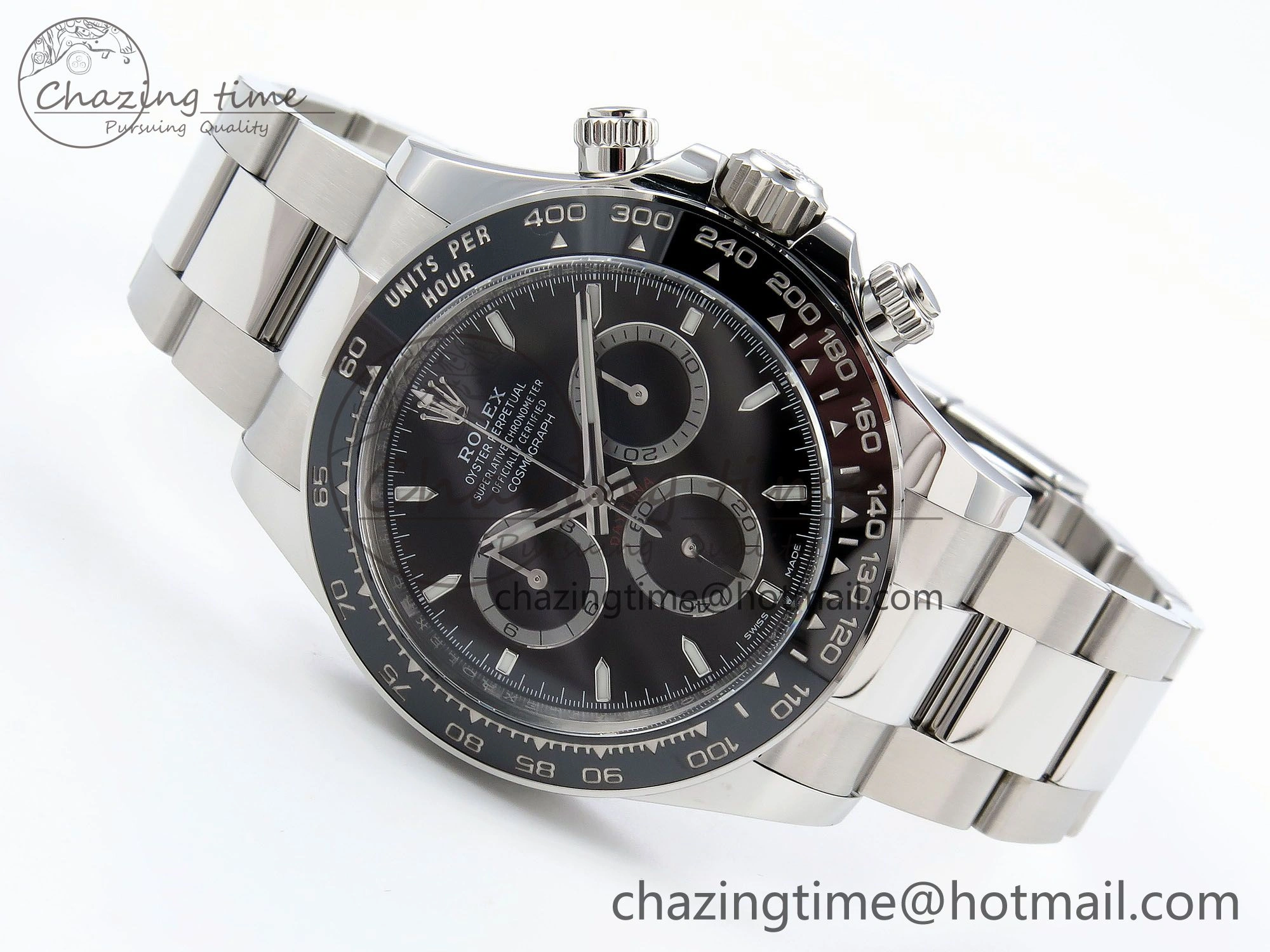 Daytona 126500 Clean 1:1 Best Edition 904L SS Case and Bracelet Black Dial DD4131