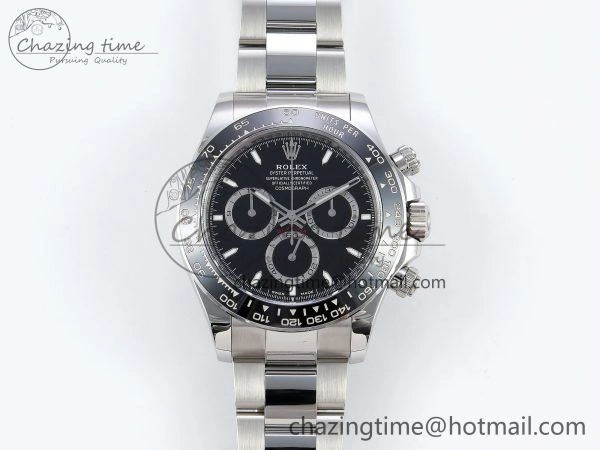 Daytona 126500 Clean 1:1 Best Edition 904L SS Case and Bracelet Black Dial DD4131