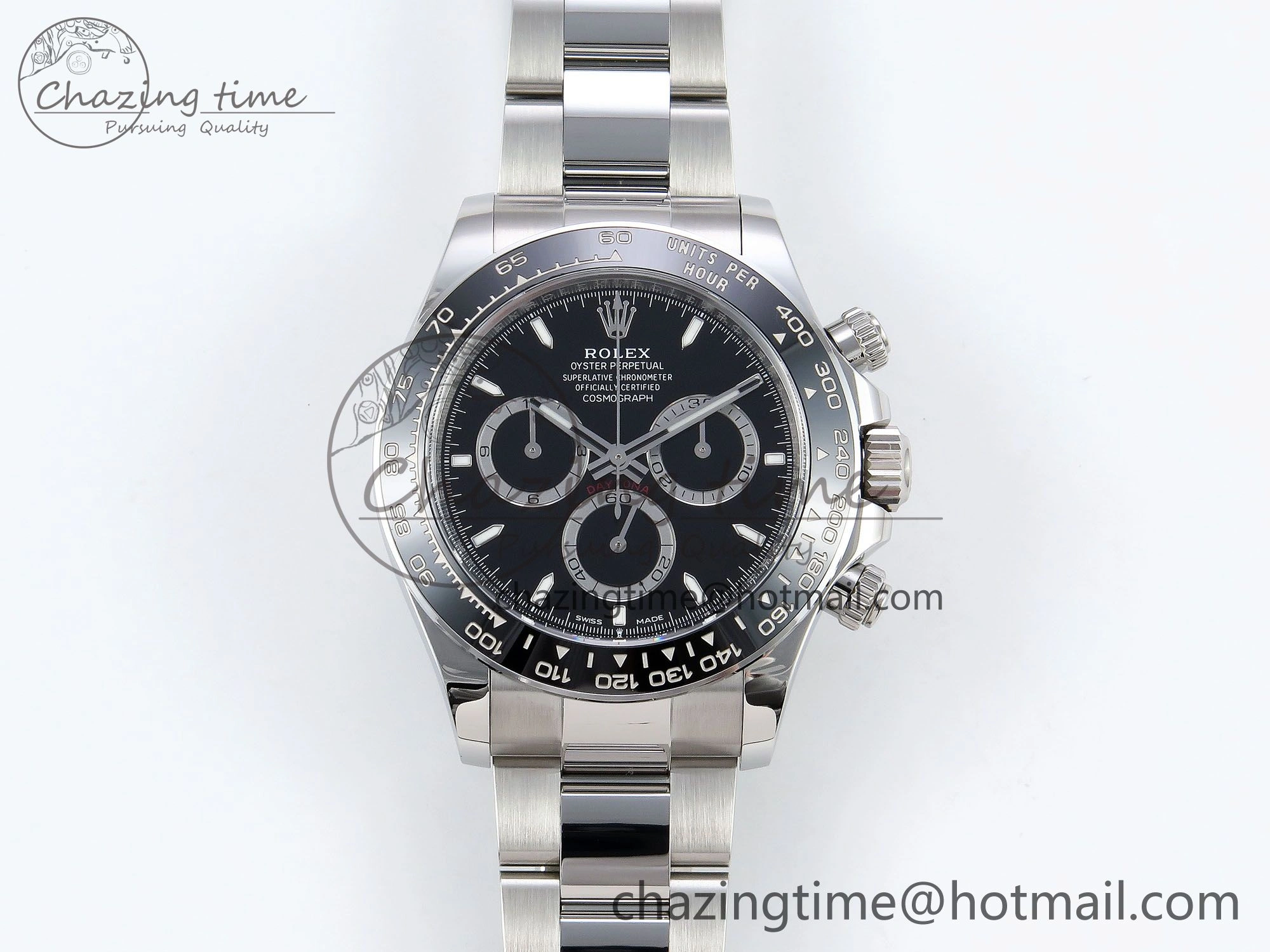 Daytona 126500 Clean 1:1 Best Edition 904L SS Case and Bracelet Black Dial DD4131