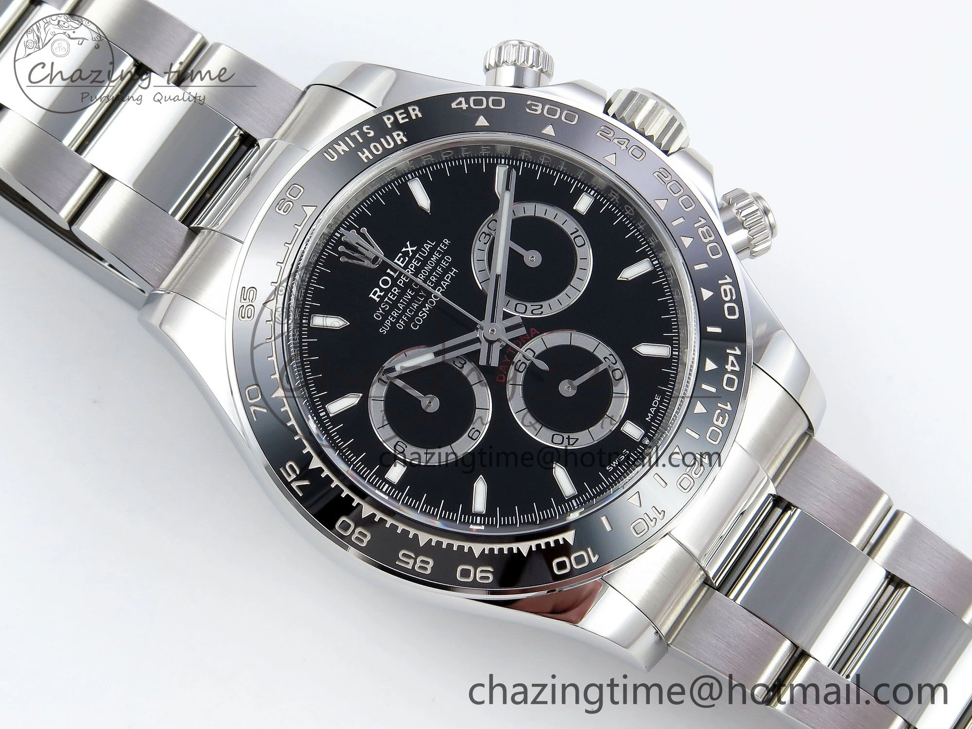 Daytona 126500 Clean 1:1 Best Edition 904L SS Case and Bracelet Black Dial DD4131