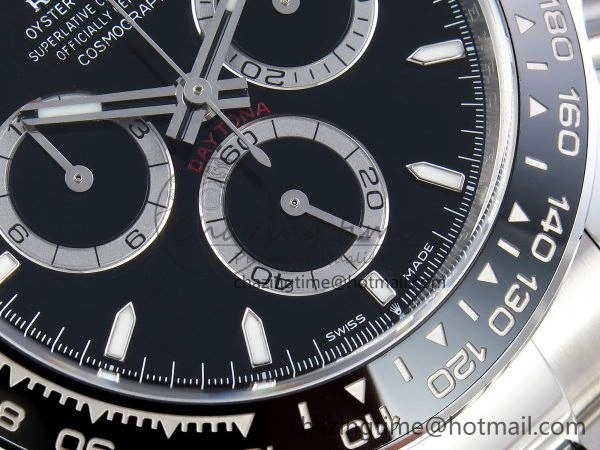 Daytona 126500 Clean 1:1 Best Edition 904L SS Case and Bracelet Black Dial DD4131
