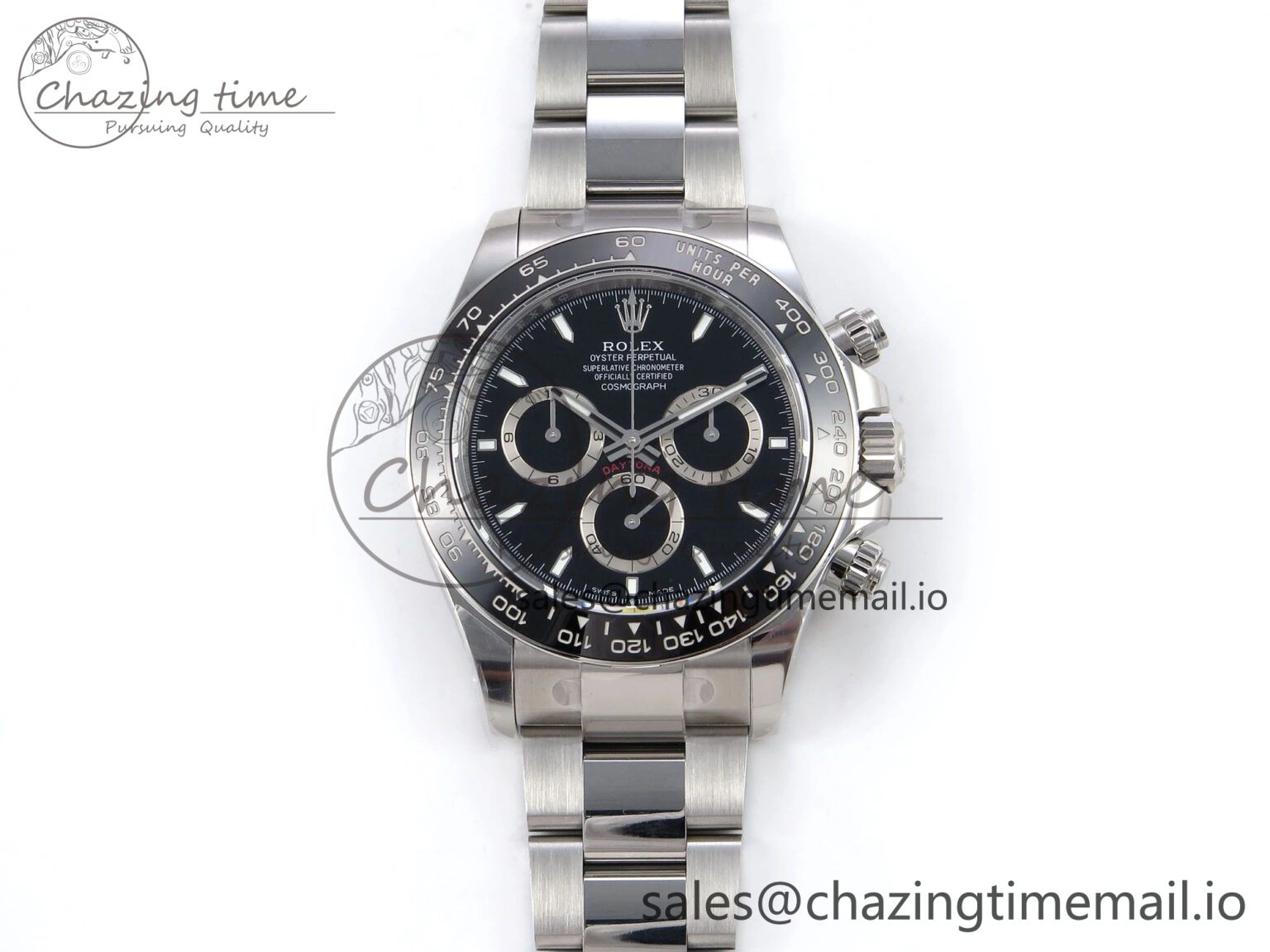 Daytona 126500 EWEF 1:1 Best Edition 904L Steel Black Dial on SS Bracelet SA4131