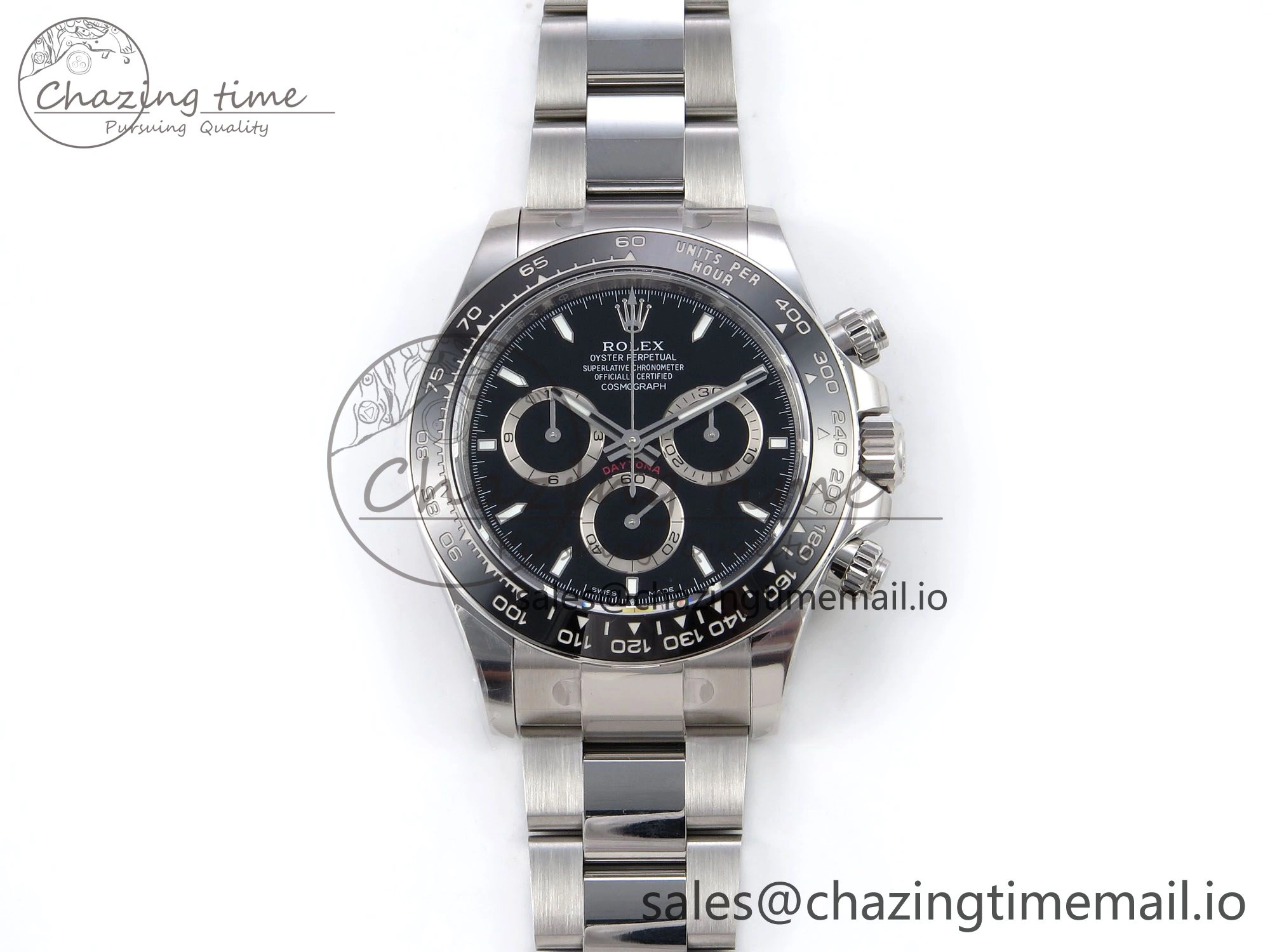 Daytona 126500 EWEF 1:1 Best Edition 904L Steel Black Dial on SS Bracelet SA4131