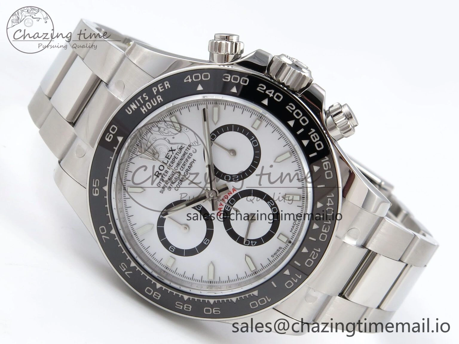 Daytona 126500 EWEF 1:1 Best Edition 904L Steel White Dial on SS Bracelet SA4131