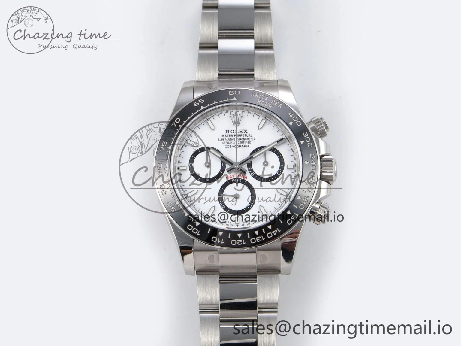 Daytona 126500 EWEF 1:1 Best Edition 904L Steel White Dial on SS Bracelet SA4131