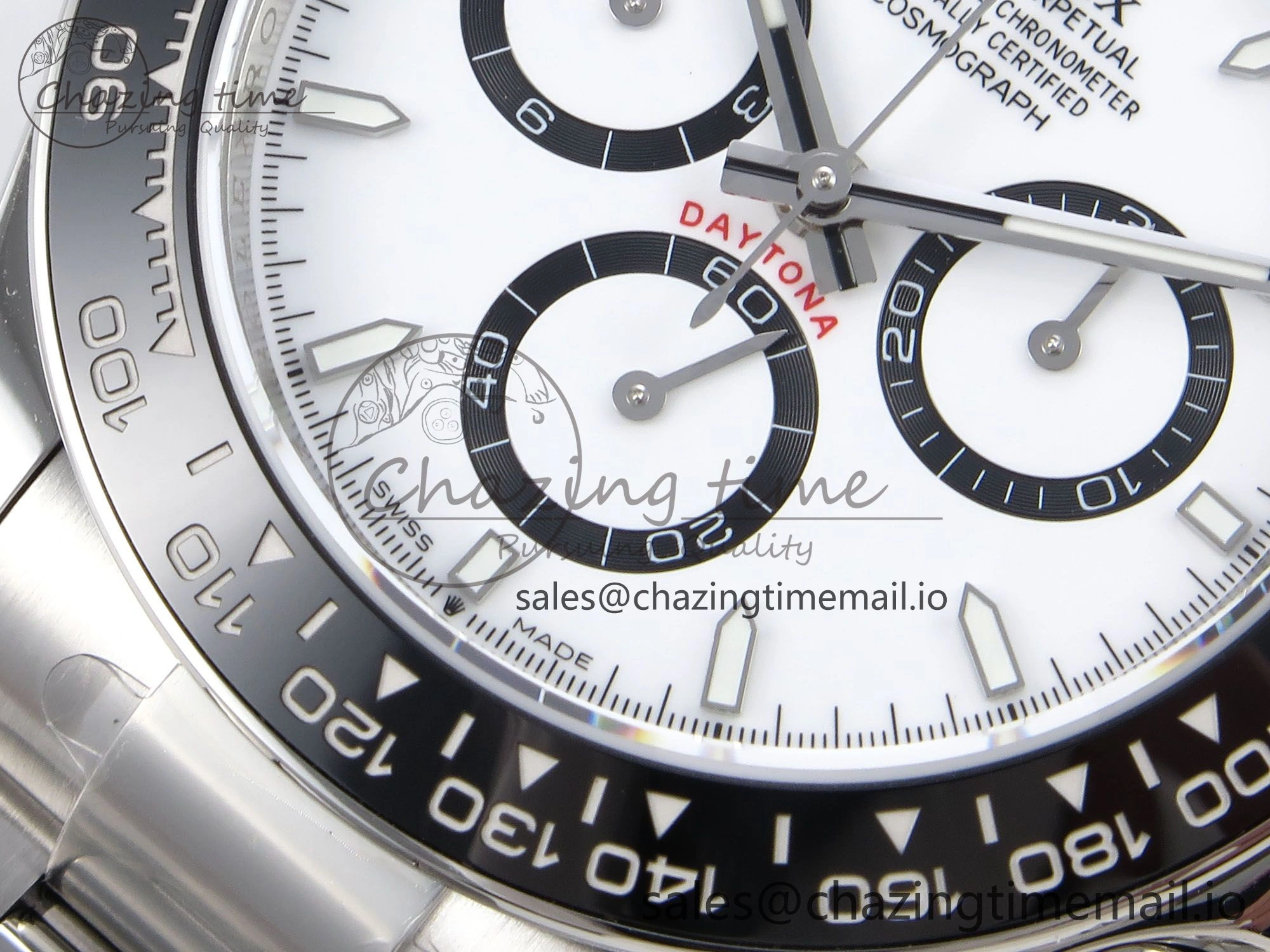 Daytona 126500 EWEF 1:1 Best Edition 904L Steel White Dial on SS Bracelet SA4131