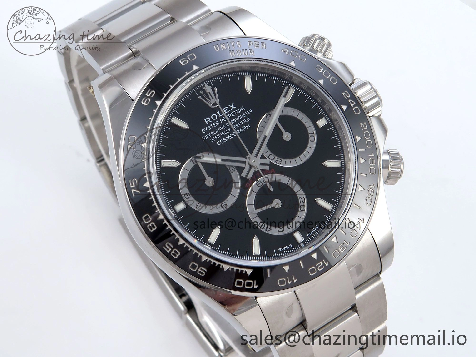Daytona 126500 QF+ 1:1 Best Edition 904L Steel Black Dial on SS Bracelet SH4131