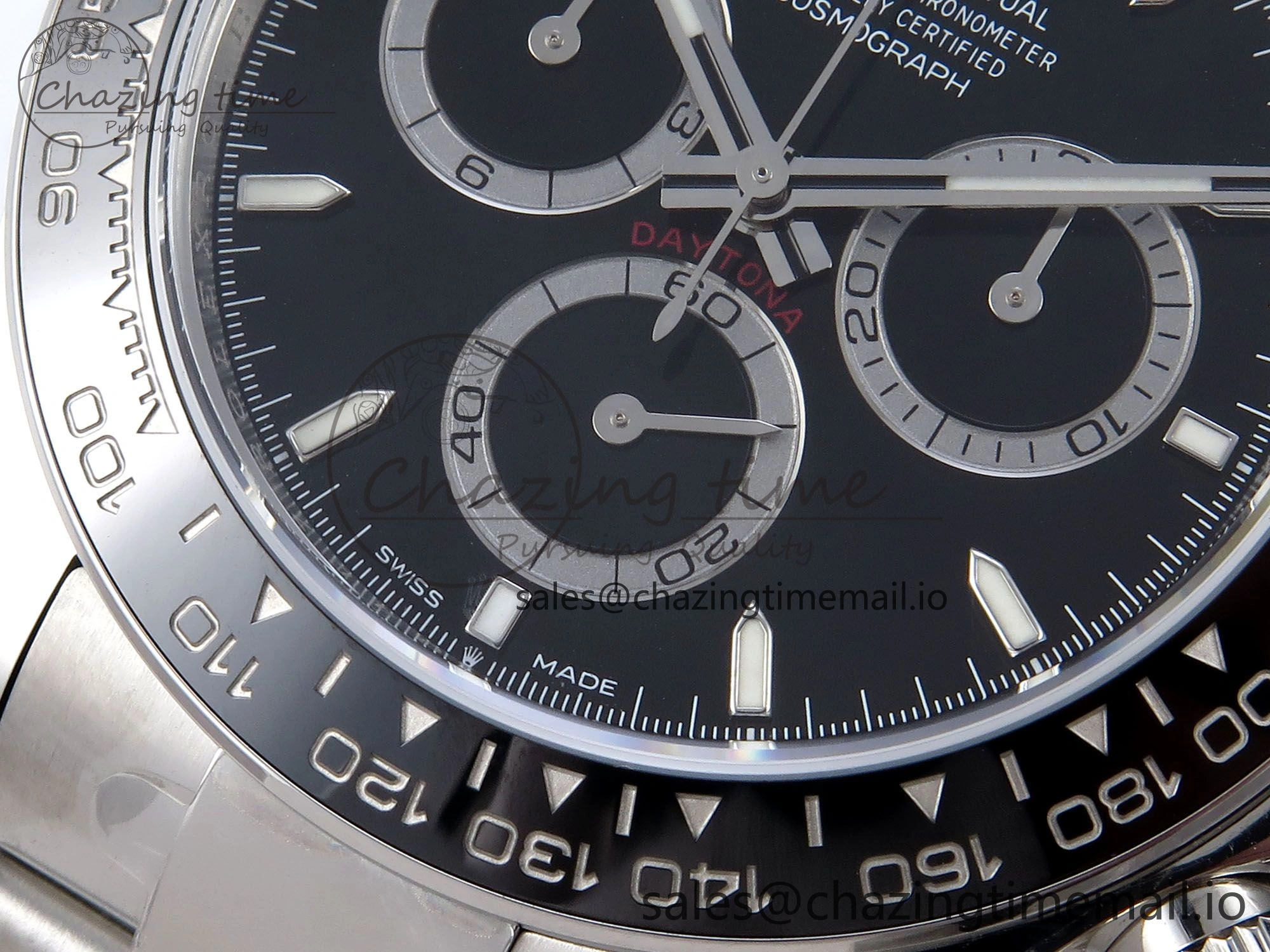 Daytona 126500 QF+ 1:1 Best Edition 904L Steel Black Dial on SS Bracelet SH4131
